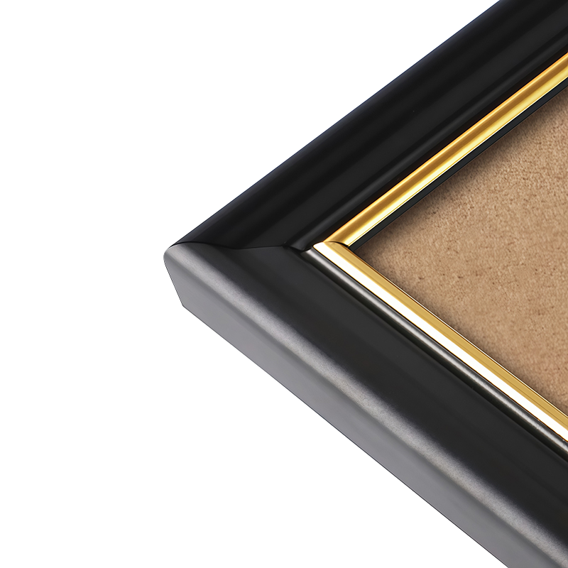 Black PS Picture Frame with gold inner frame