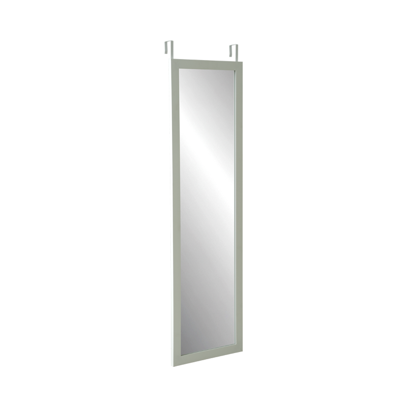 White Border Vertical Mirror With Hook