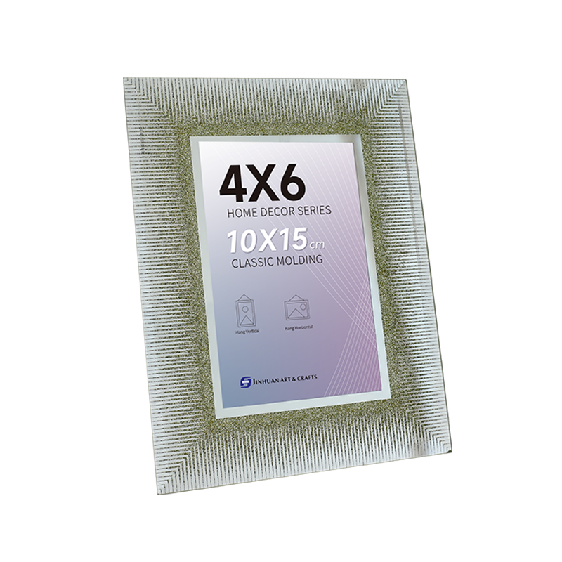 Vertical Striped Glass Photo Frame
