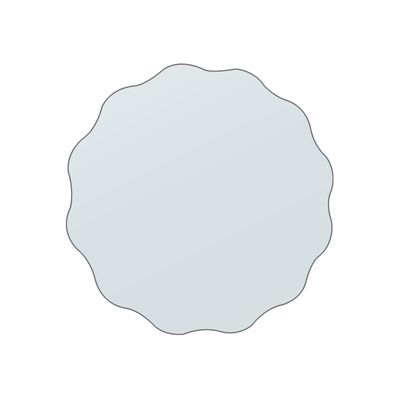 GL0939 Flower Frameless Wall Mirror