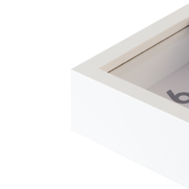 MDF 1243F White Wooden Shadow 3d Box  Picture Frame